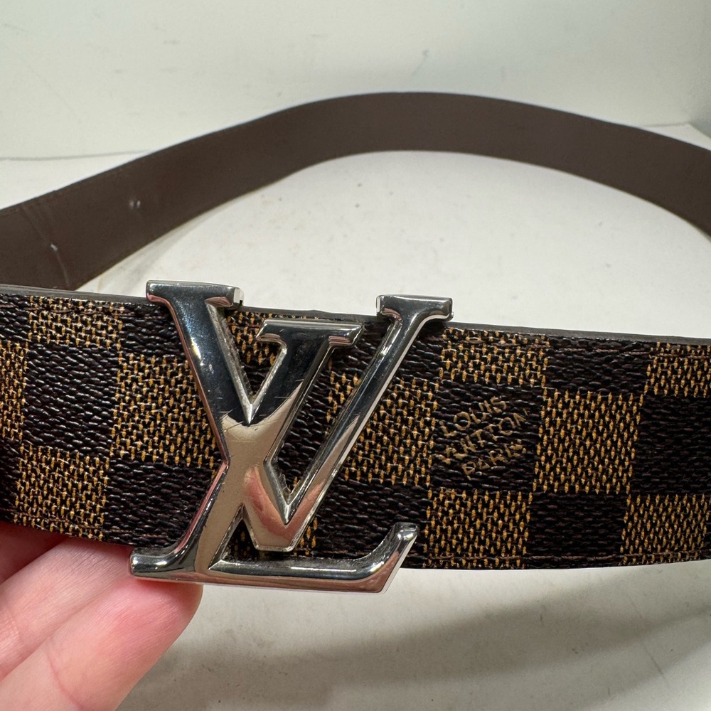 LOUIS VUITTON nitial Buckle Ceinture Damier Men's Belt - Picture 4 of 5